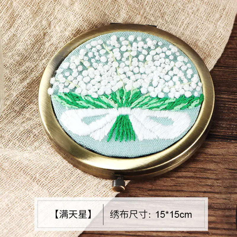 πΌ Flower Handmade Embroidery Mirror Craft β DIY Kit (9 Whimsical Variants)