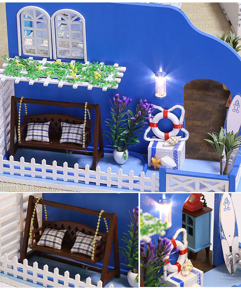 Coastal Loft DIY Miniature House Kit | Breezy British Seaside Villa
