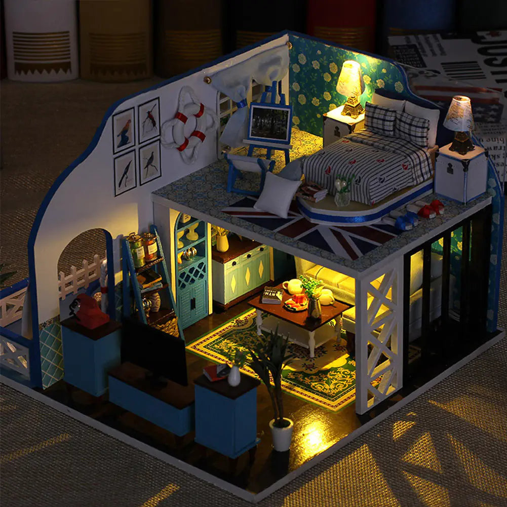 Coastal Loft DIY Miniature House Kit | Breezy British Seaside Villa