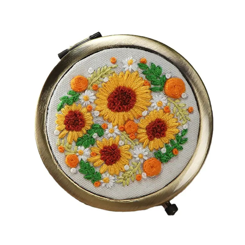 πΌ Flower Handmade Embroidery Mirror Craft β DIY Kit (9 Whimsical Variants)