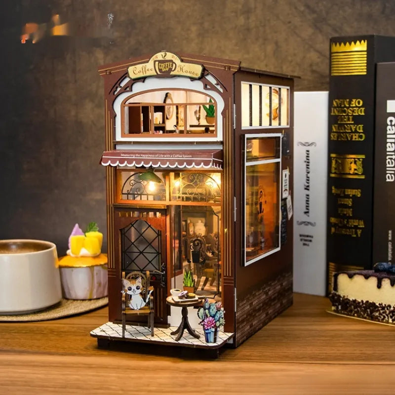 Cozy Cafe DIY Book Nook | Miniature Coffee Shop Model Kit