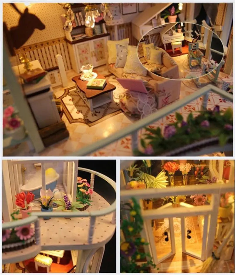 DIY Wooden Miniature House Kit – Cozy Garden Cabin Retreat