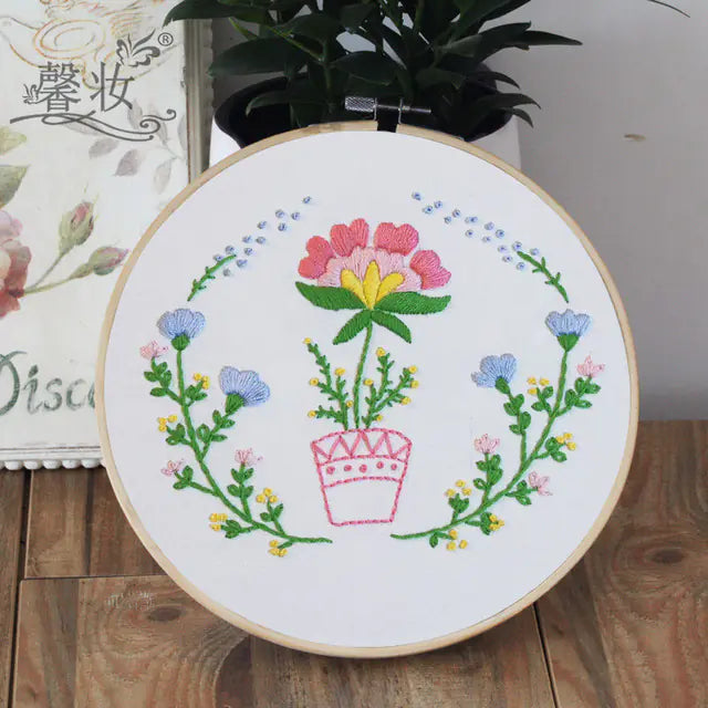 Botanical Flower Embroidery DIY Kit – 6 Garden‑Inspired Designs for Beginners & Beyond