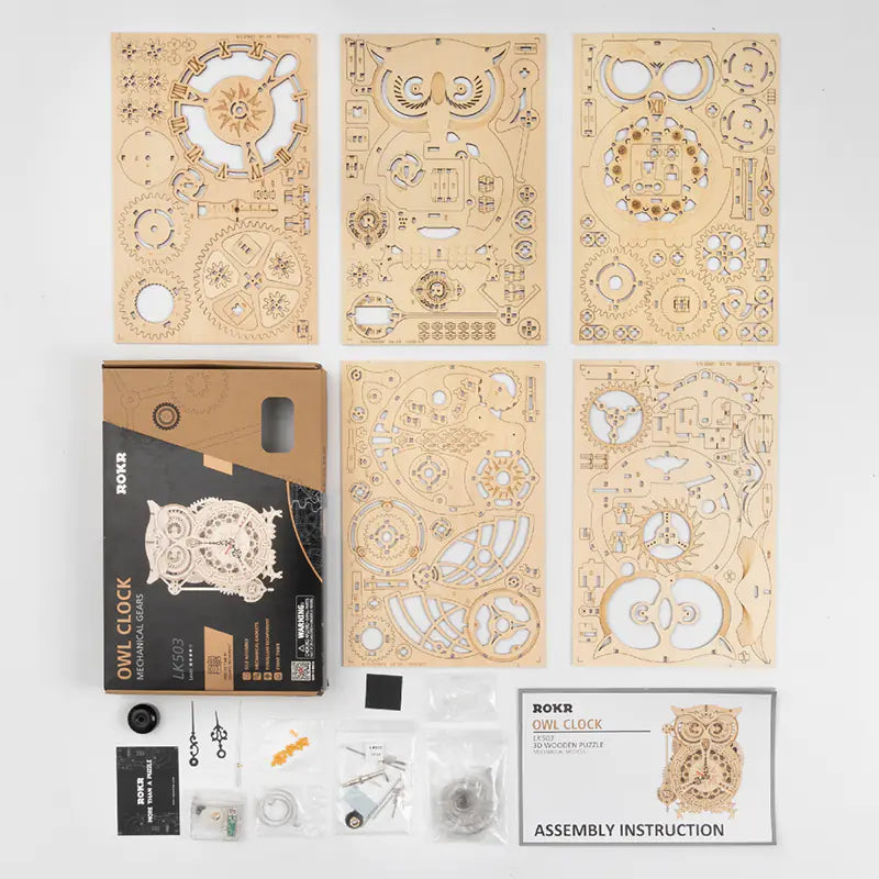 DIY Mechanical Owl Clock | Functional 3D Wooden Puzzle