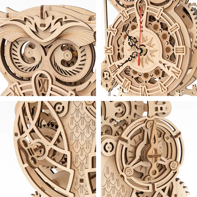 DIY Mechanical Owl Clock | Functional 3D Wooden Puzzle