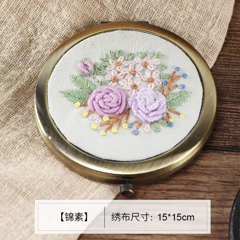 πΌ Flower Handmade Embroidery Mirror Craft β DIY Kit (9 Whimsical Variants)