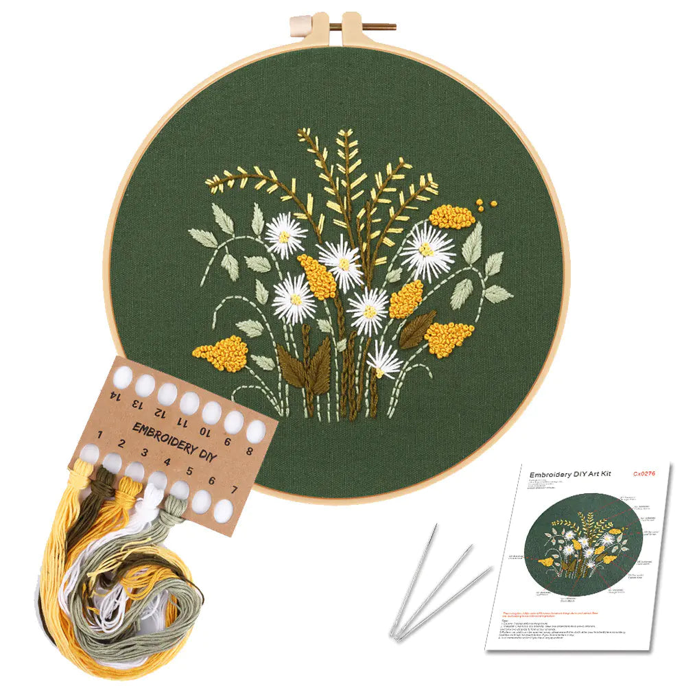 πΌ Dandelion DIY Embroidery Art Kit β 4 Designs | With or Without Hoop