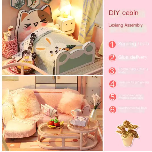Enchanted Bloom Cabin DIY Kit ✨ | Build a Glowing, Musical Masterpiece
