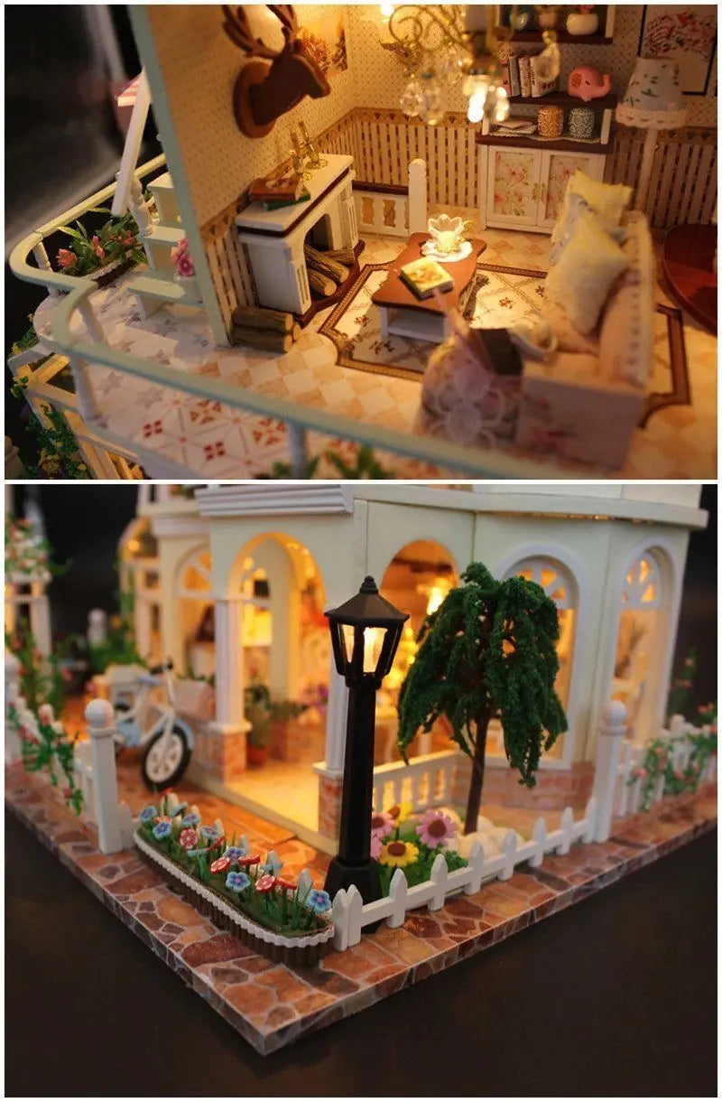 DIY Wooden Miniature House Kit – Cozy Garden Cabin Retreat