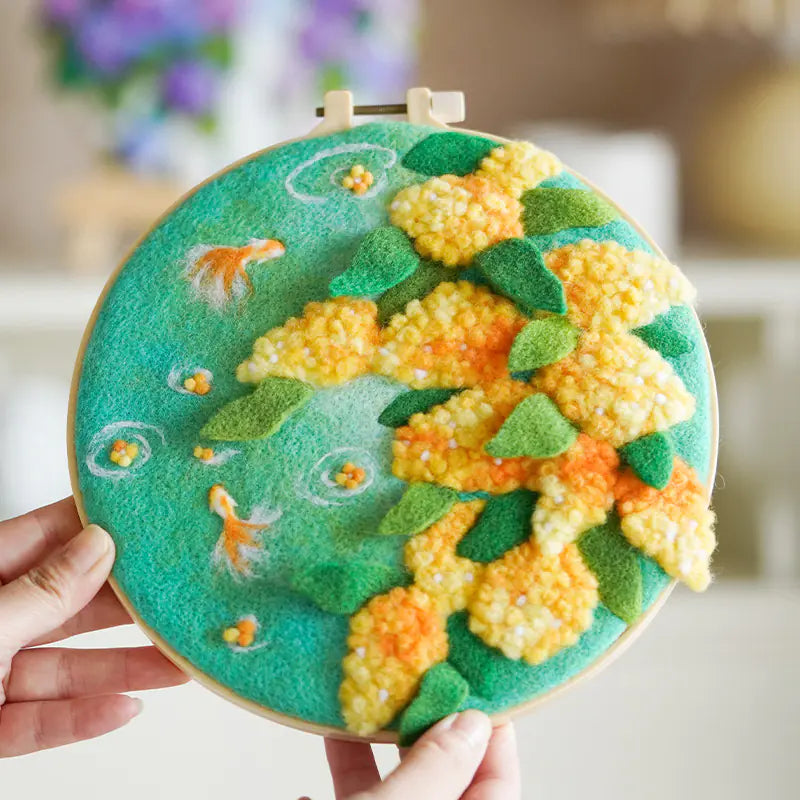 🌼 Wool Felt Embroidery Photo Frame DIY Handmade Kit