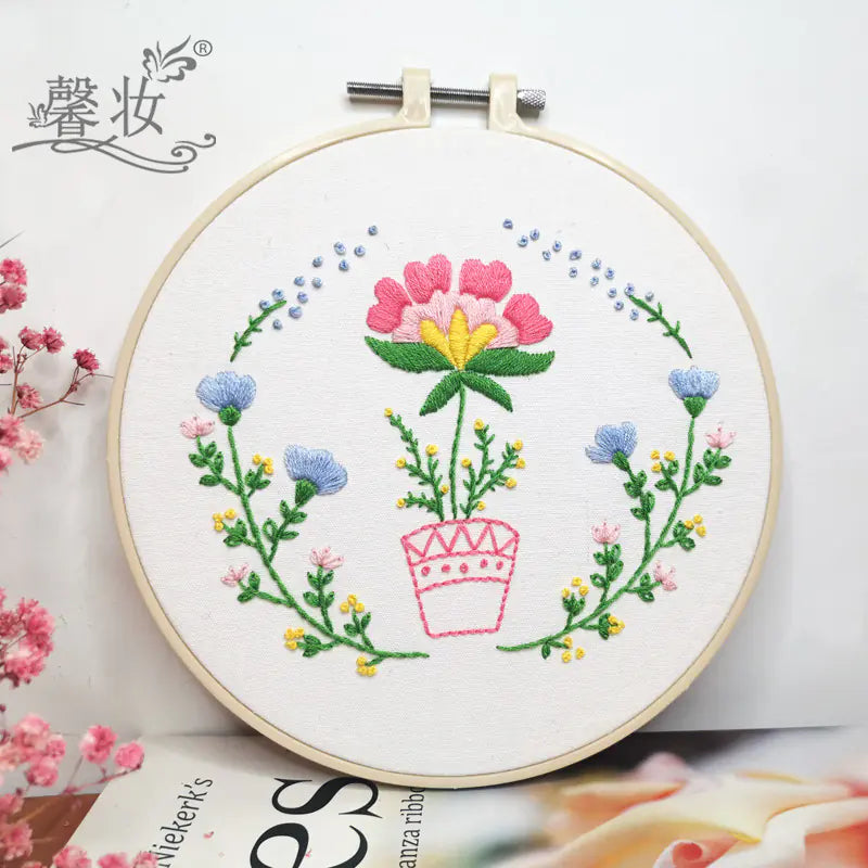 Botanical Flower Embroidery DIY Kit – 6 Garden‑Inspired Designs for Beginners & Beyond