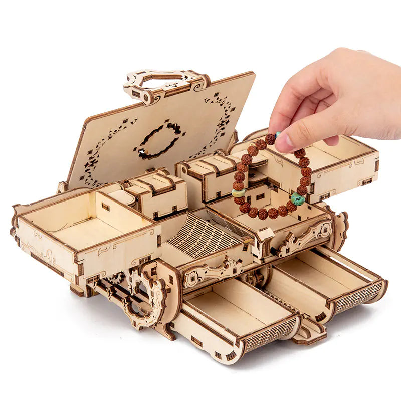 ✨ Antique Wooden Mechanical Transmission Box – A Puzzle with a Secret Soul