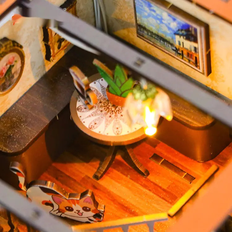 Cozy Cafe DIY Book Nook | Miniature Coffee Shop Model Kit