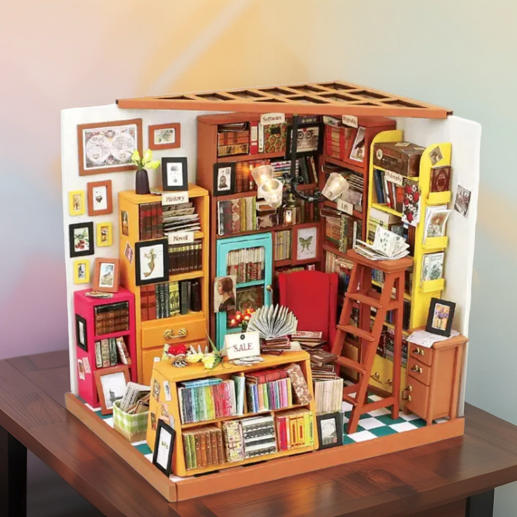 Robotime Miniature DIY Kit – The Cozy Bookshop Escape