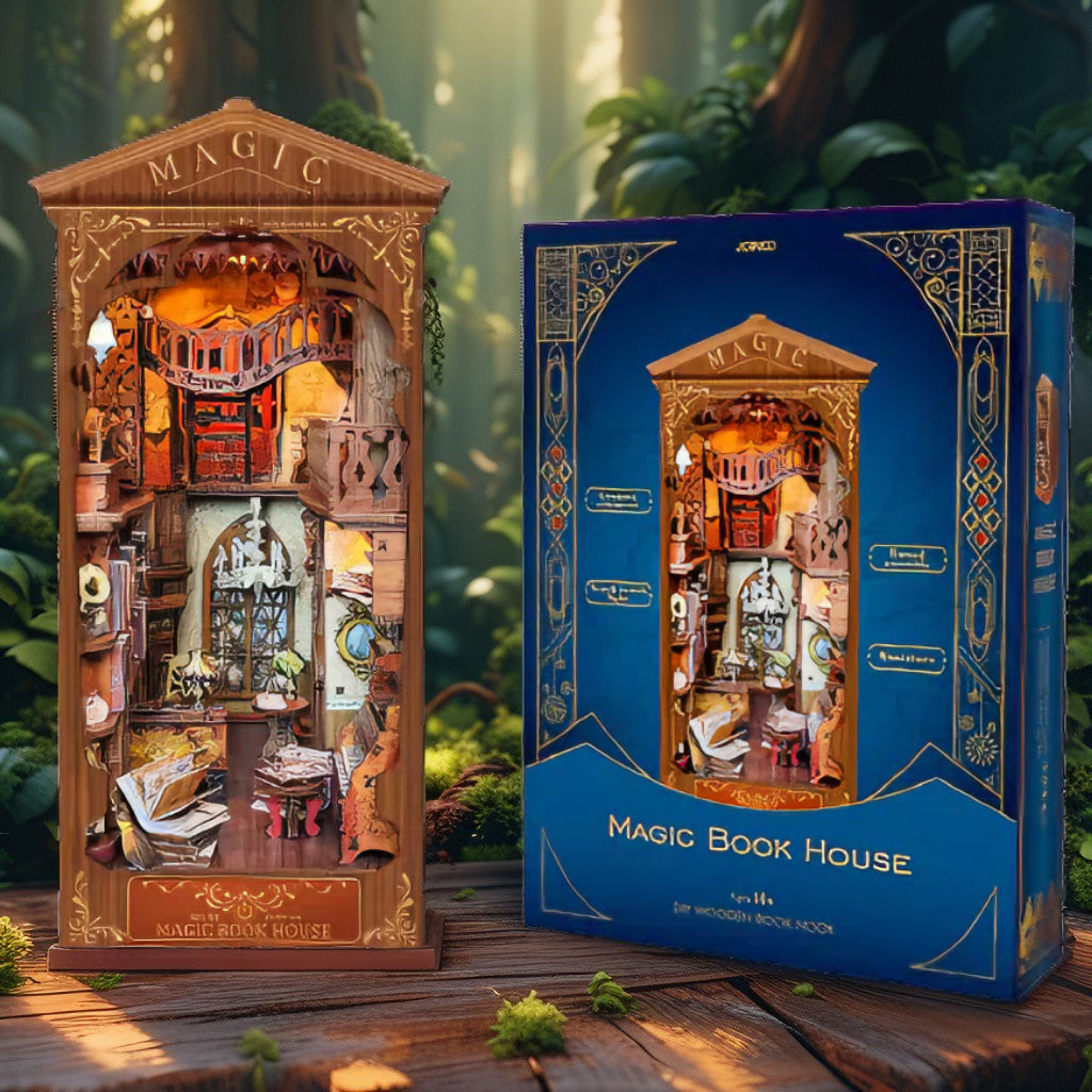 Magic Book House DIY 3D Book Nook – Enchanted Miniature Build for Adults & Book Lovers