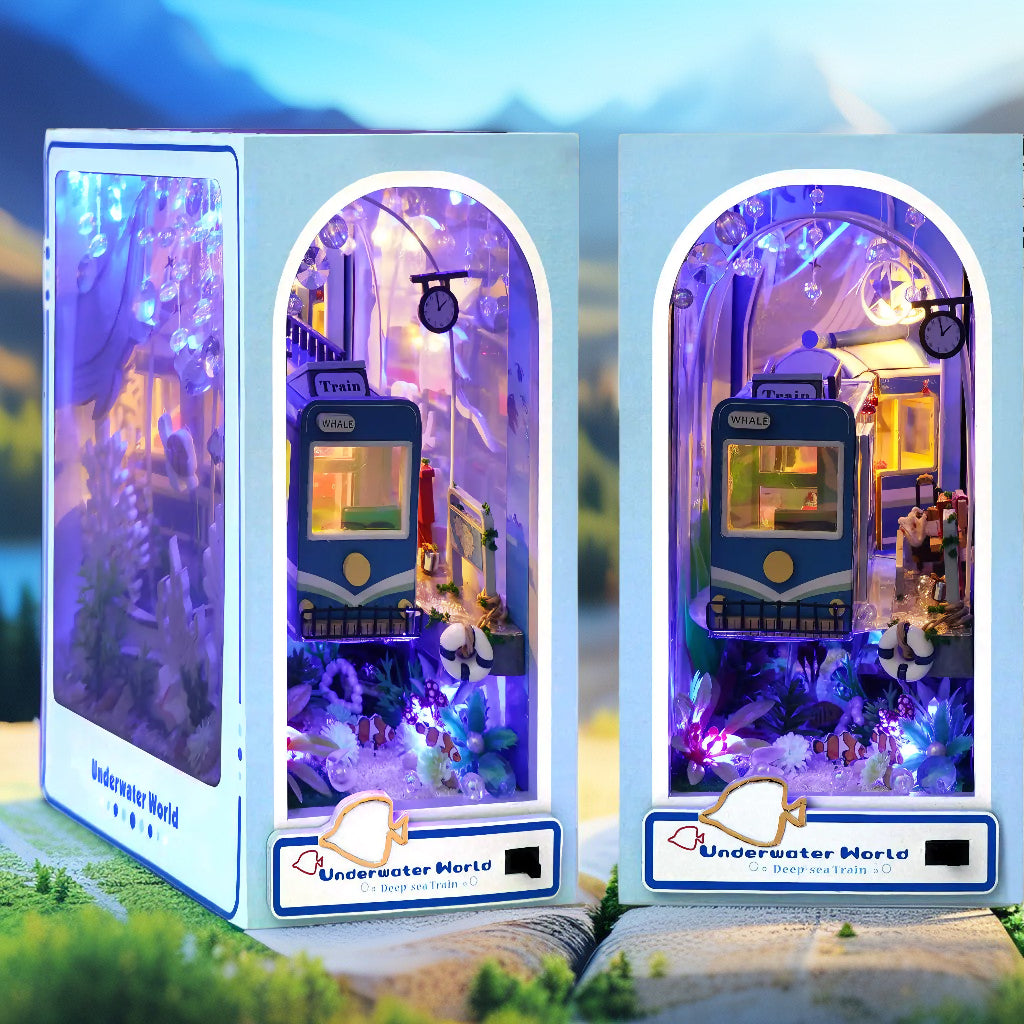 Underwater Express DIY 3D Book Nook – Fantasy Train Journey Miniature Build for Adults