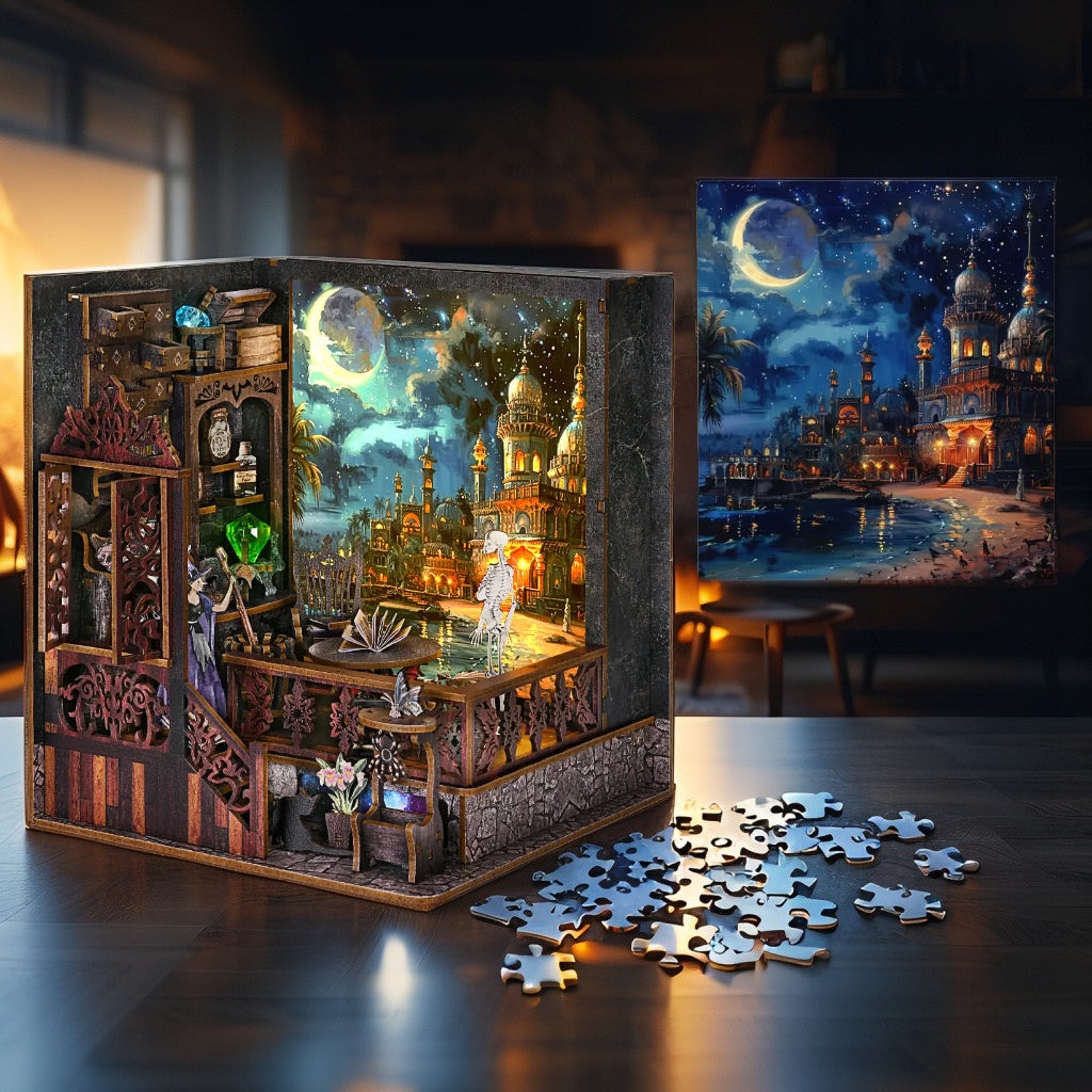 Magic Exploration DIY 3D Book Nook – USB-Powered Fantasy Build with Light-Up Painting