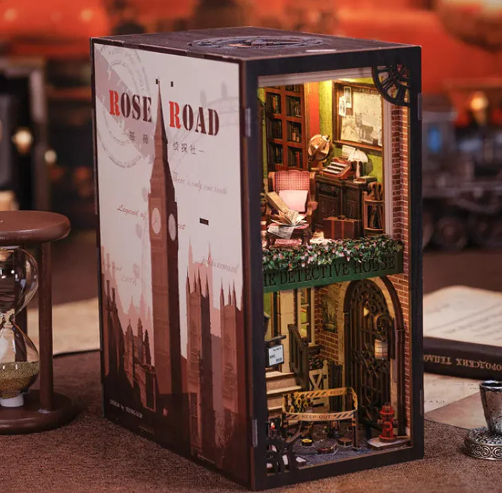 Detective Agency DIY Book Nook | Miniature Mystery Model Kit