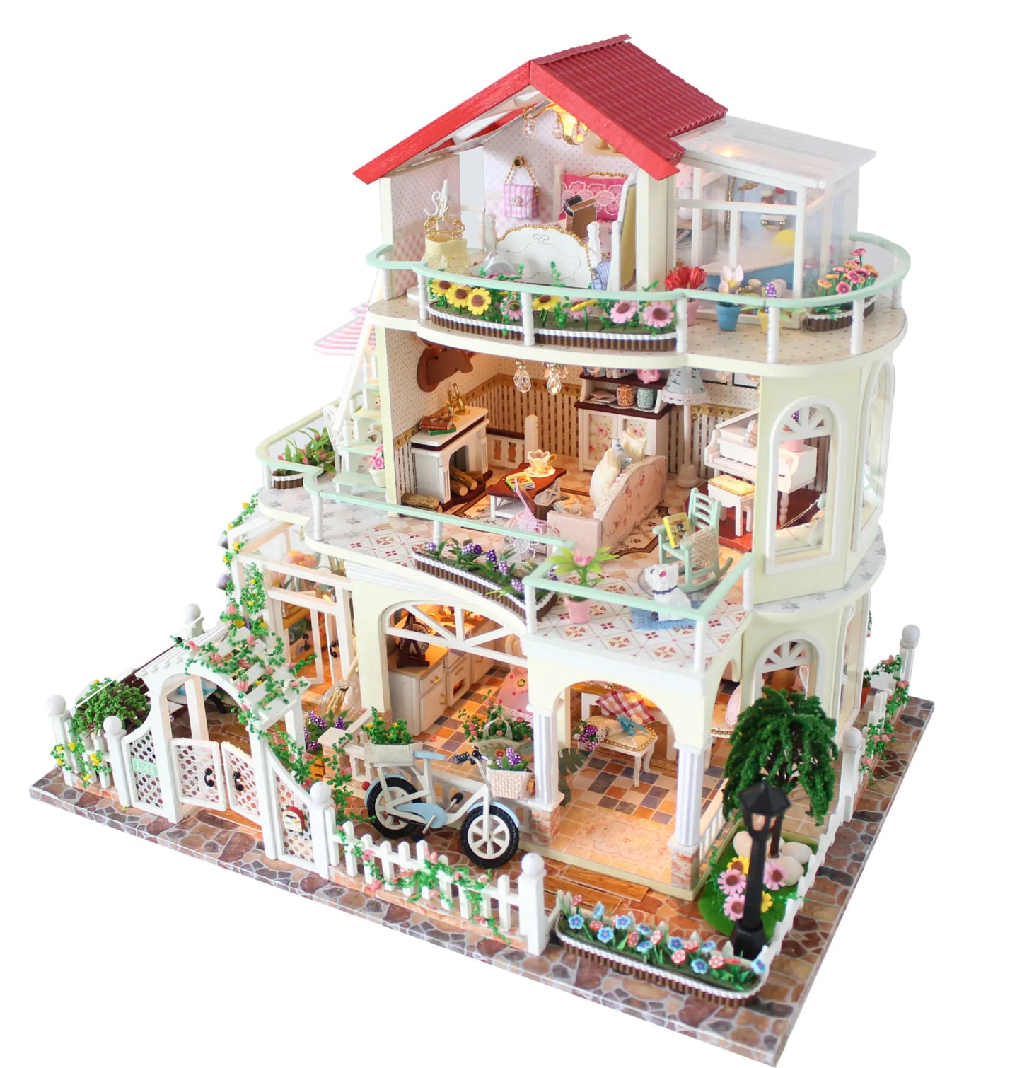 DIY Wooden Miniature House Kit – Cozy Garden Cabin Retreat