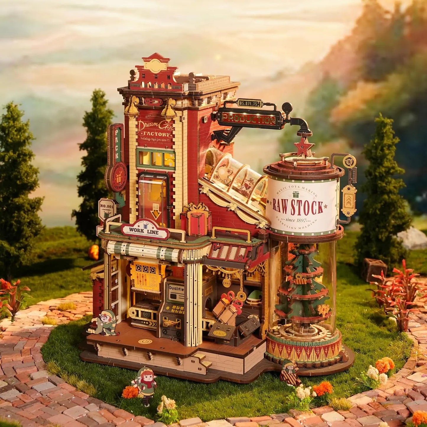 Dream Gift Factory | DIY Wooden Puzzle with Music, Lights & Moving Parts
