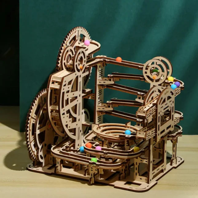 3D Wooden Puzzle Learning Kit – DIY Marble Track STEM Toy for Kids (Ages 7–14)