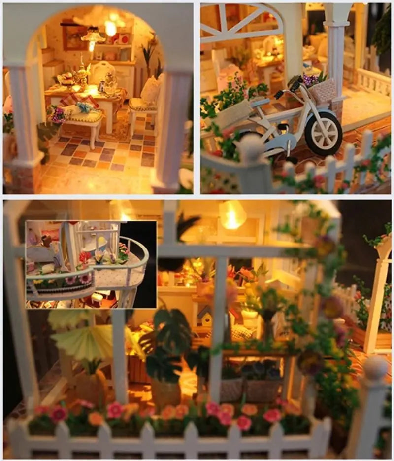 DIY Wooden Miniature House Kit – Cozy Garden Cabin Retreat