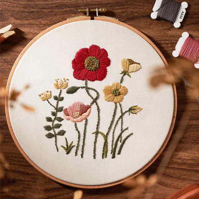 🪡 Beginner Embroidery Kit – Charming Deer Design (Complete DIY Set)
