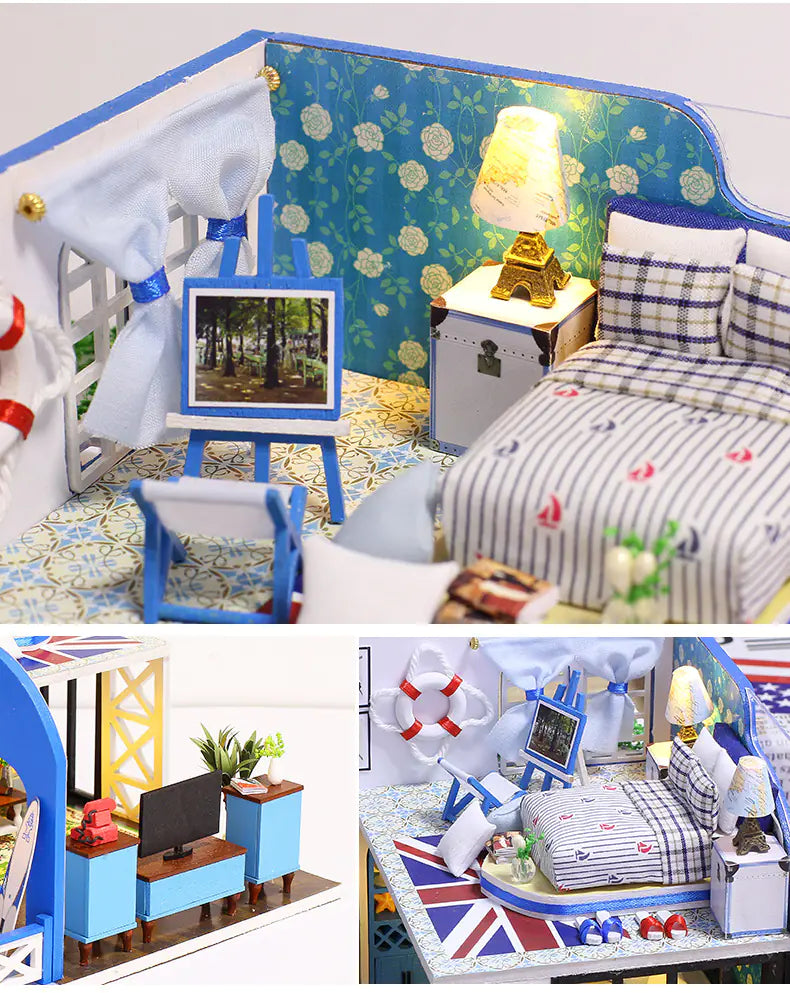 Coastal Loft DIY Miniature House Kit | Breezy British Seaside Villa
