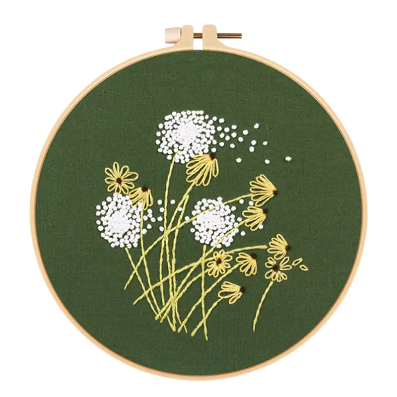 πΌ Dandelion DIY Embroidery Art Kit β 4 Designs | With or Without Hoop