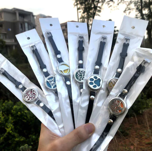 Essential Oil Aromatherapy Bracelet with Magnetic Closure