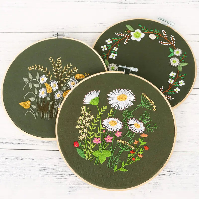 πΌ Dandelion DIY Embroidery Art Kit β 4 Designs | With or Without Hoop