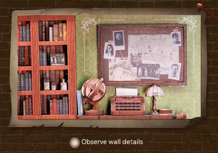 Detective Agency DIY Book Nook | Miniature Mystery Model Kit
