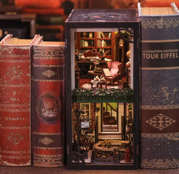 Detective Agency DIY Book Nook | Miniature Mystery Model Kit