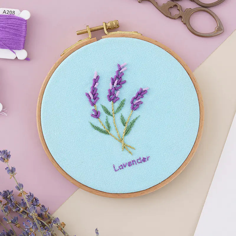 🌸 Sweet Bedroom Embroidery Kit – DIY Floral Needlework Set