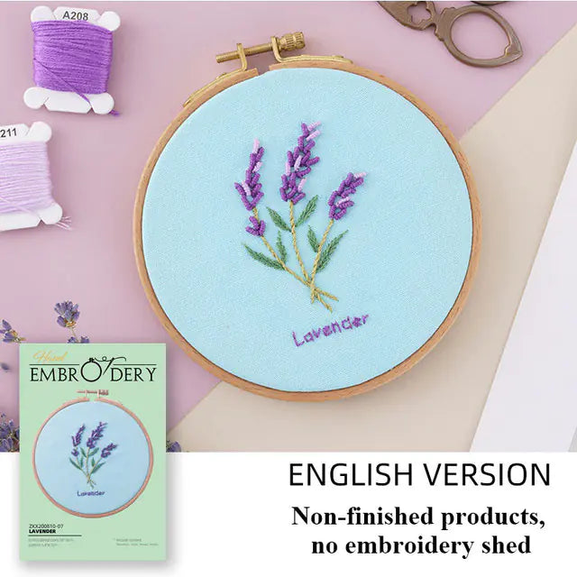 🌸 Sweet Bedroom Embroidery Kit – DIY Floral Needlework Set