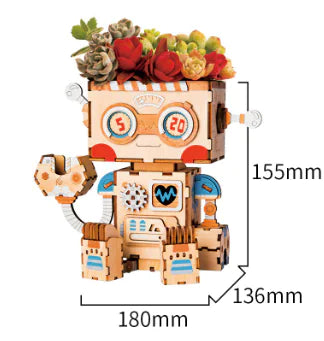 WhimsiPlanters – DIY Wooden 3D Puzzle Succulent Holders (5 Character Variants)