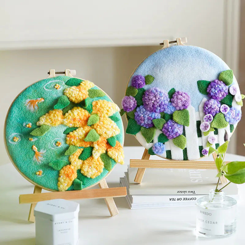 🌼 Wool Felt Embroidery Photo Frame DIY Handmade Kit