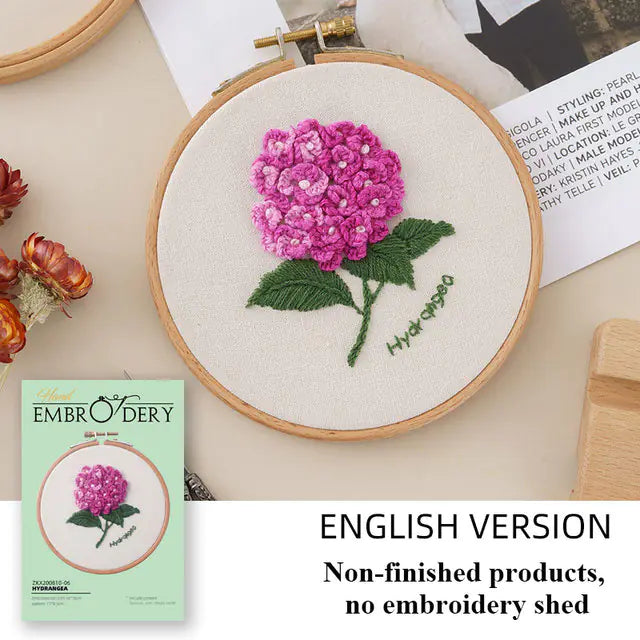 🌸 Sweet Bedroom Embroidery Kit – DIY Floral Needlework Set