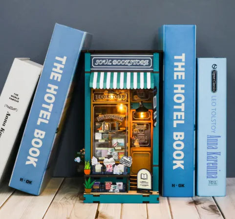 Curtain Call Theater – DIY Wooden Book Nook Kit with LED | Handcrafted Miniature Stage for Collectors & Readers