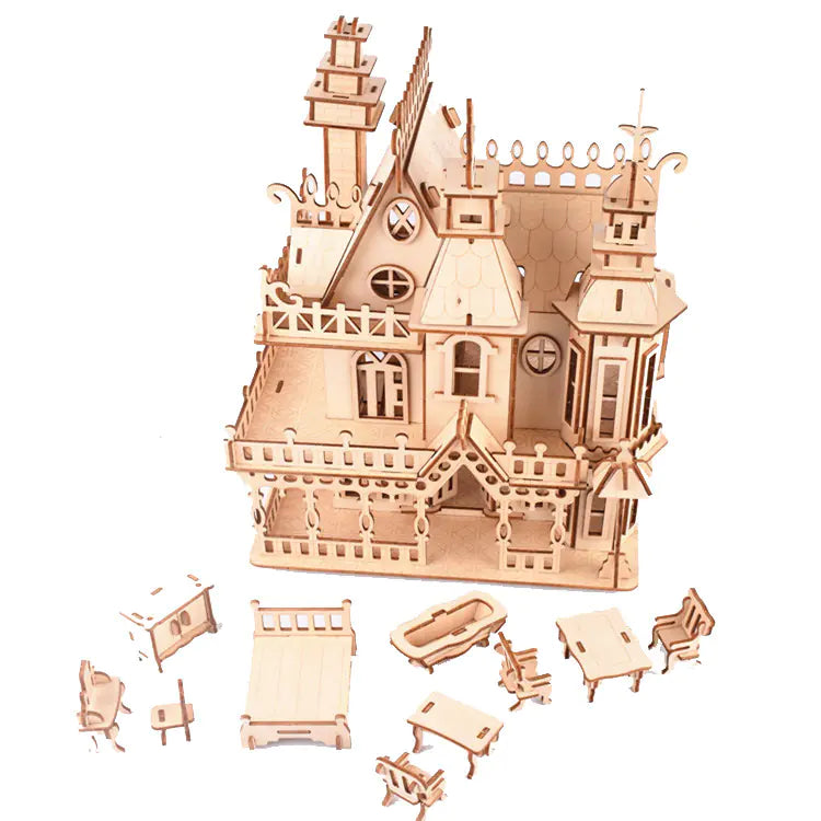 Dream Villa – Luxury 3D Wooden Puzzle Architectural Model (Ages 12+, Statement Display Piece)