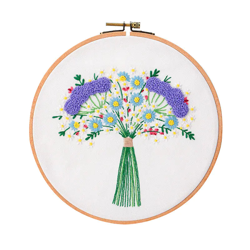 🎨 Hand Embroidery DIY Material Kit – Decorative Painting Series (9 Artistic Variants)