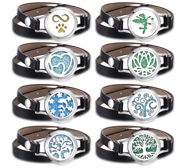 Essential Oil Aromatherapy Bracelet with Magnetic Closure