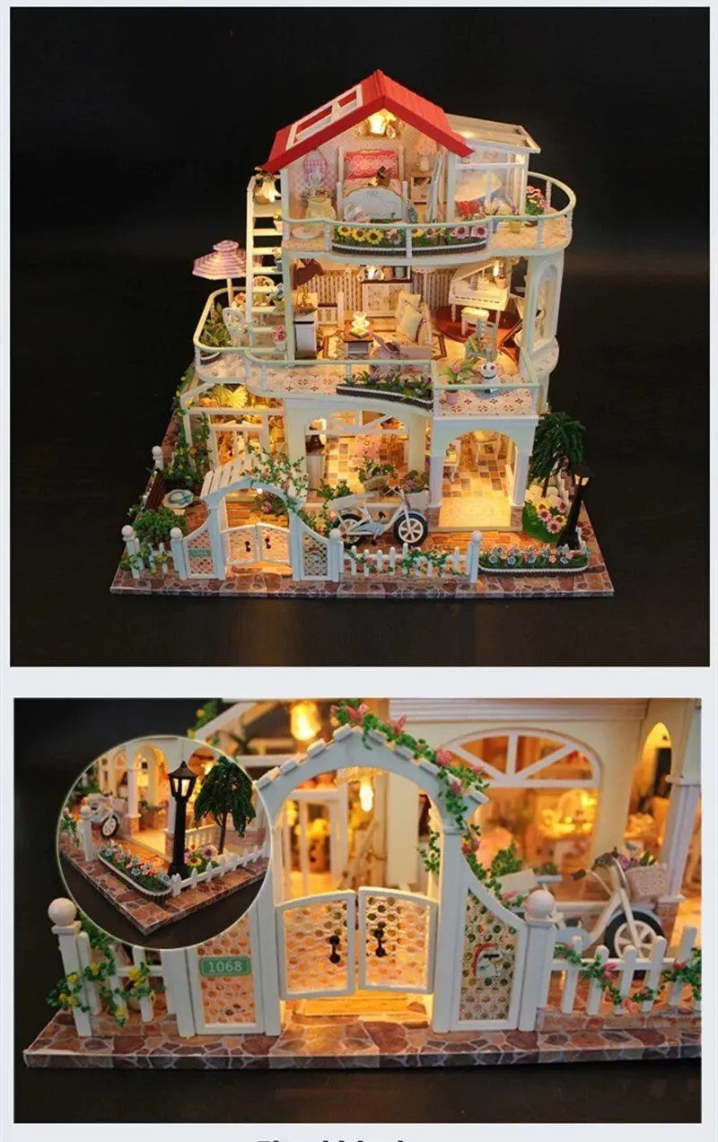 DIY Wooden Miniature House Kit – Cozy Garden Cabin Retreat