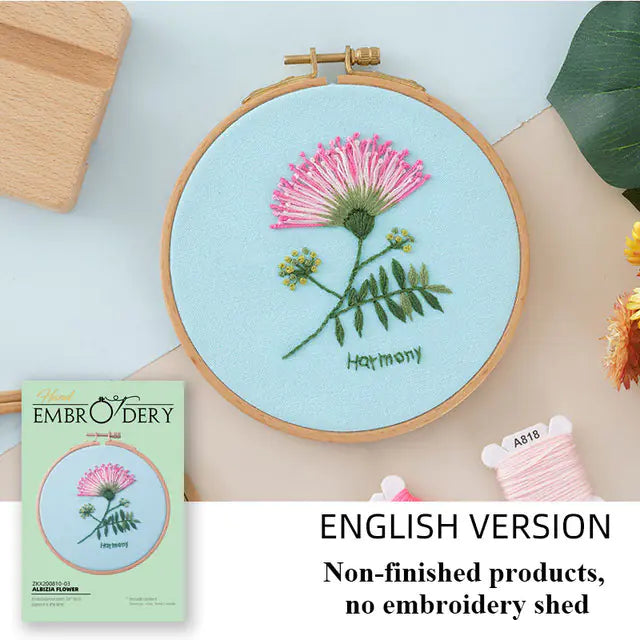 🌸 Sweet Bedroom Embroidery Kit – DIY Floral Needlework Set