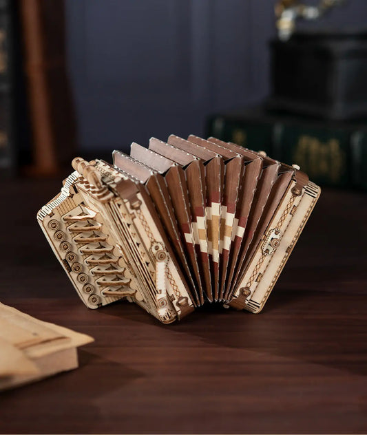 🎼 3D Wooden Jigsaw Puzzle – Accordion Edition