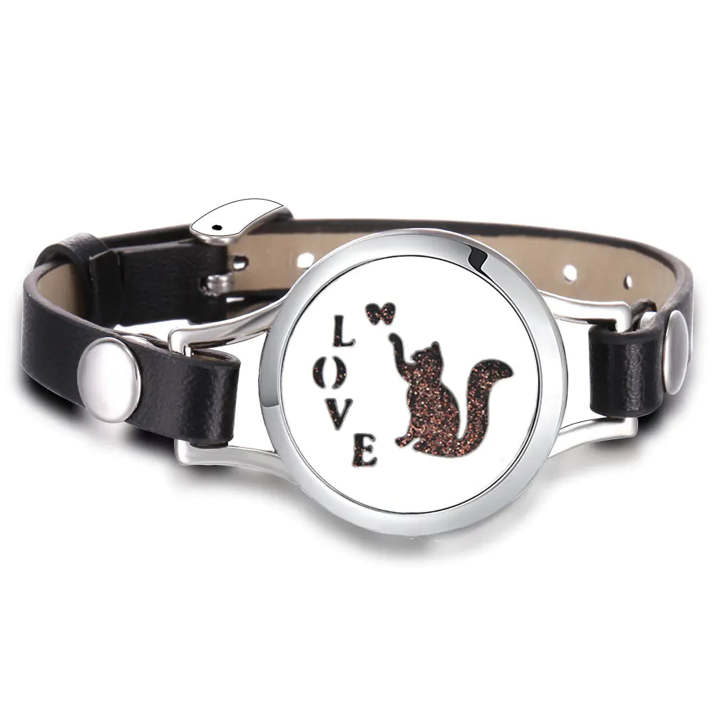 Essential Oil Aromatherapy Bracelet with Magnetic Closure