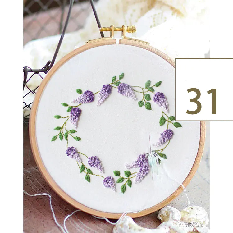 🌸 3D Embroidery Practice DIY Kit – Spring Floral Series (4 Elegant Variants)