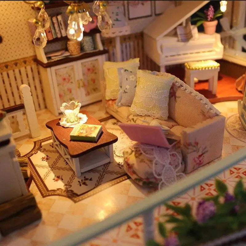 DIY Wooden Miniature House Kit – Cozy Garden Cabin Retreat