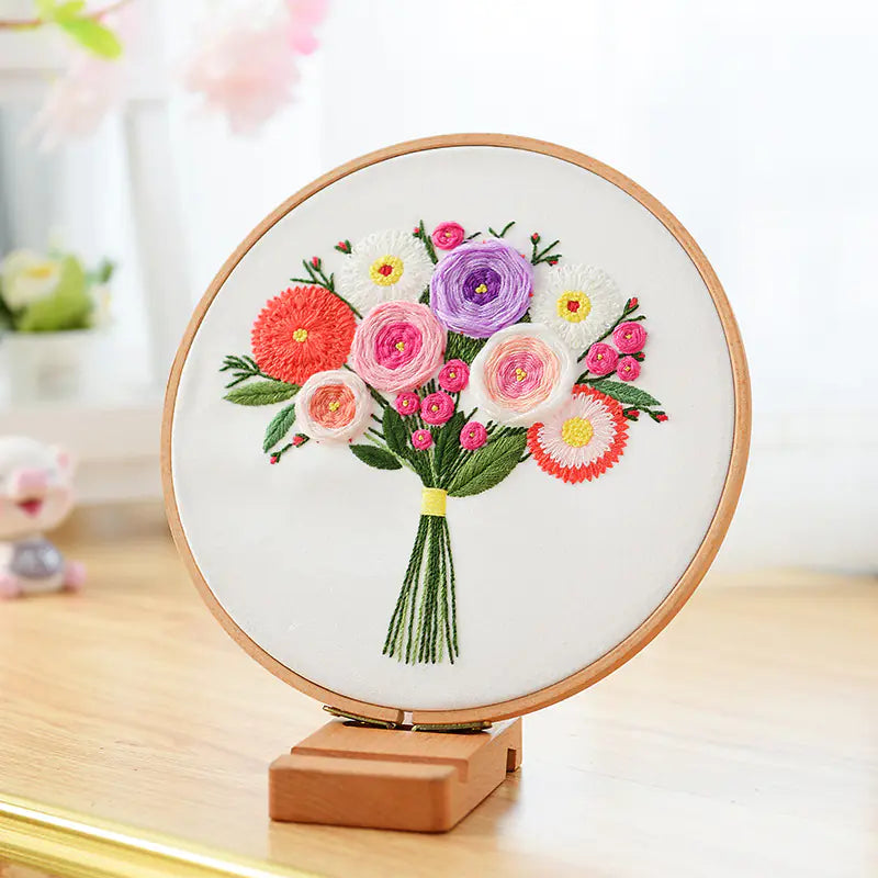 🎨 Hand Embroidery DIY Material Kit – Decorative Painting Series (9 Artistic Variants)