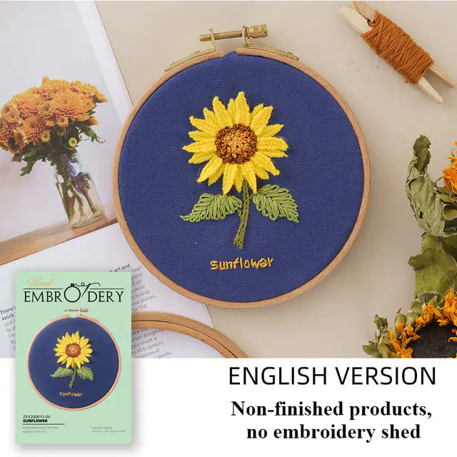 🌸 Sweet Bedroom Embroidery Kit – DIY Floral Needlework Set